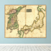 Toile Corea (Corée) et Carte du Japon (1815) (Insitu (Plancher de Bois))