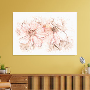 Toile Coréopsis Floral Watercolor ID712