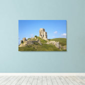 Toile Corfe Castle, Corfe, Dorset, Angleterre (Insitu (Plancher de Bois))