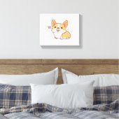Toile Corgi Chien mignon et souriant (Insitu(Chambre))