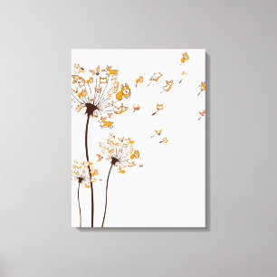 Toile Corgi Flower Fly Dandelion Chemise mignonne Amoure