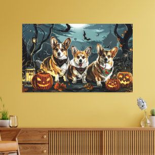 Toile Corgi Halloween Éffrayant