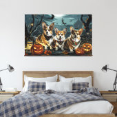 Toile Corgi Halloween Éffrayant (Insitu(Chambre))