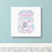 Toile Corne d'Aventure de Licorne Activée Graphique Past (Insitu (Plancher de Bois))