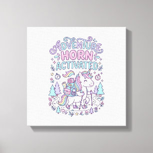 Toile Corne d'Aventure de Licorne Activée Graphique Past