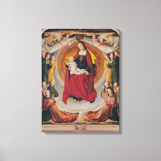 Toile Coronation de la Vierge, panneau central (Recto)