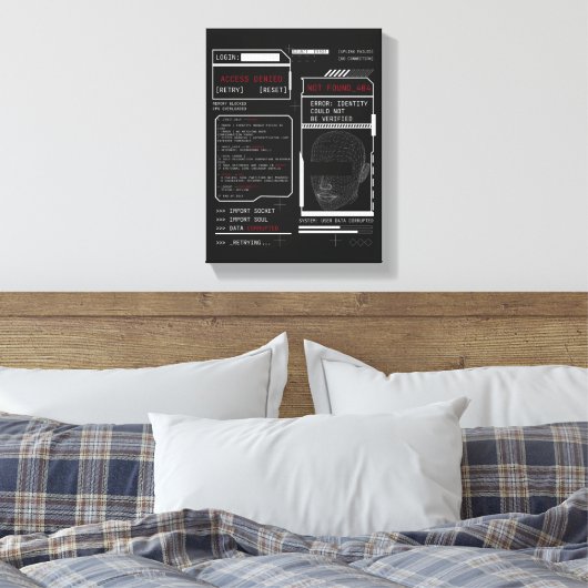 Toile Corrompu - Techno-Brutalist Streetwear Design (Insitu(Chambre))