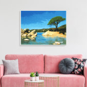 Toile Corsica, plage de Palombaggia (Insitu(Salon))