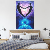 Toile cosmic amour âmes compagnons dans l'univers (Insitu(Chambre))