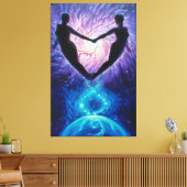 Toile cosmic amour âmes compagnons dans l'univers (Insitu(Salon))