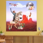Toile Cosmic Cowboy Disco Canyon Horse Surreal Collage (Insitu(Salon))