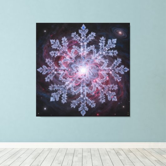 Toile Cosmic Nebula Snowflake (Insitu (Plancher de Bois))