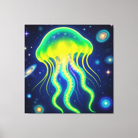 Toile Cosmic Neon méduse (Recto)