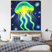 Toile Cosmic Neon méduse (Insitu(Chambre))