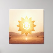 Toile Cosmic Sun Portal Boho Wall Art | Golden Mandala (Recto)