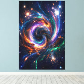 Toile Cosmic Vortex Nexus – Abstract Space Canvas Print (Insitu (Plancher de Bois))
