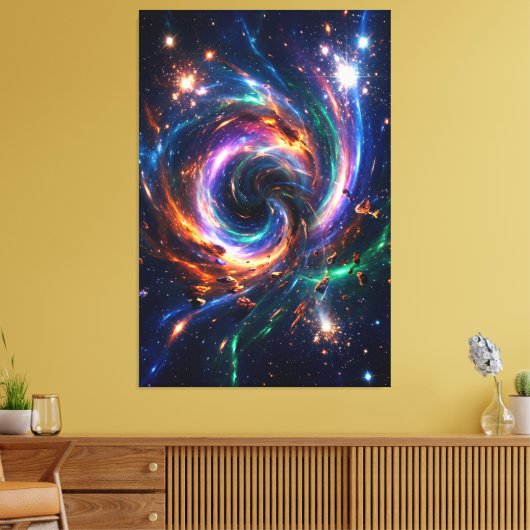Toile Cosmic Vortex Nexus – Abstract Space Canvas Print (Insitu(Salon))