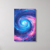 Toile Cosmic Vortex: Pink & Blue Singularity Print (Recto)