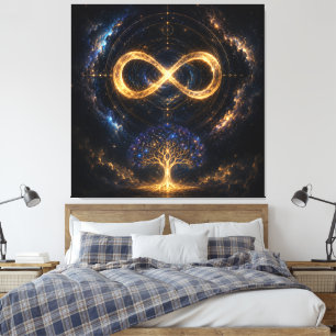 Toile cosmique de l'arbre de vie à l'infini