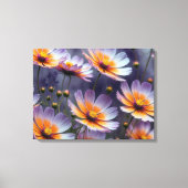 Toile Cosmos Abstrait Orange et Violet (Recto)