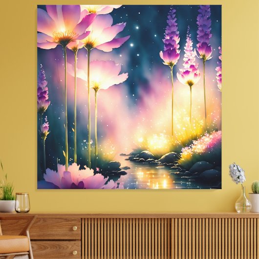 Toile Cosmos fleuris Art Work (Insitu(Salon))