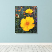 Toile Cosmos Orange Dans La Photo Avant-Plan (Insitu (Plancher de Bois))