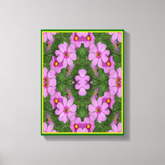 Toile Cosmos rose Fleurs de marguerite Abstraite Nature (Recto)