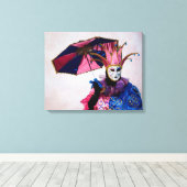 Toile Costume de carnaval de bouffon, Venise (Insitu (Plancher de Bois))