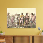 Toile Costumes des Mexicains (gravure en couleur) (Insitu(Salon))