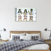 Toile Costumes féminins aztèques (Insitu(Chambre))