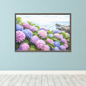 Toile Côte aux Hydrangeas (Insitu (Plancher de Bois))