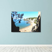 Toile Côte avec plage et hôtels. Art numérique, peinture (Insitu (Plancher de Bois))