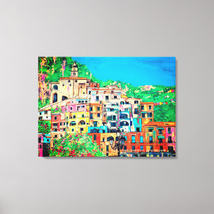 Toile Côte d'Amalfi d'Italie Art numérique contemporain