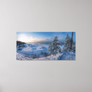 Toile Côte de la mer Baltique enneigée en hiver