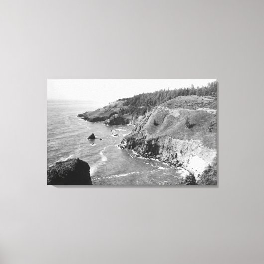 Toile Côte de l'Oregon Nord de Look Out Cape Fowlweathe (Recto)