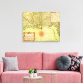 Toile Côte du Golfe des États-UnisCarte panoramique (Insitu(Salon))