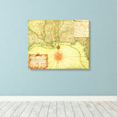 Toile Côte du Golfe des États-UnisCarte panoramique (Insitu (Plancher de Bois))