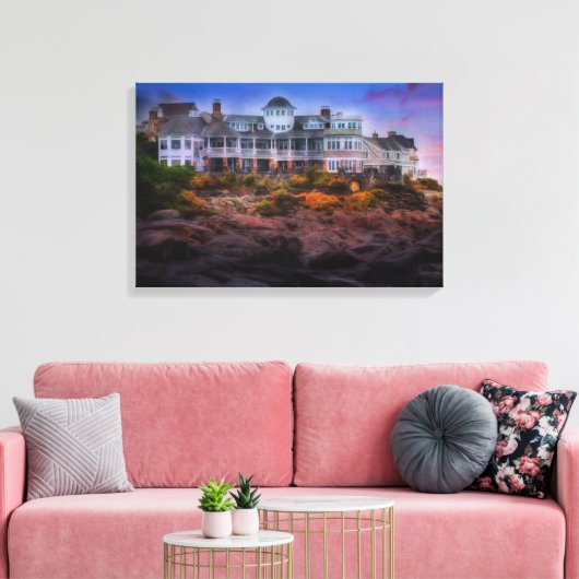 Toile Côte pittoresque Sunrise Cape Neddick Maine (Insitu(Salon))