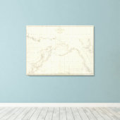 Toile Côtes, Amérique, Asie (Insitu (Plancher de Bois))