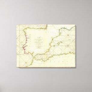 Toile Côtes Espagne, Portugal, Barbarie