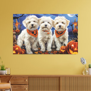 Toile Coton De Tulear Halloween Éffrayant