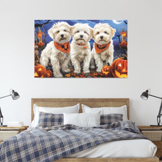 Toile Coton De Tulear Halloween Éffrayant (Insitu(Chambre))