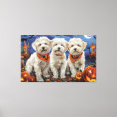 Toile Coton De Tulear Halloween Épouvantable (Recto)