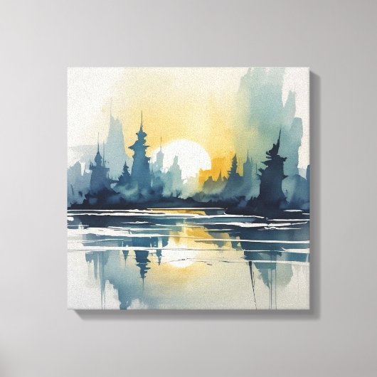 Toile Couche d'aquarelle Abstraite (Recto)