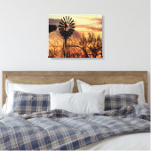 Toile Couché de soleil de moulin du Texas (Insitu(Chambre))