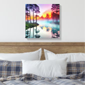 Toile Coucher de soleil à couper le souffle sur la riviè (Insitu(Chambre))