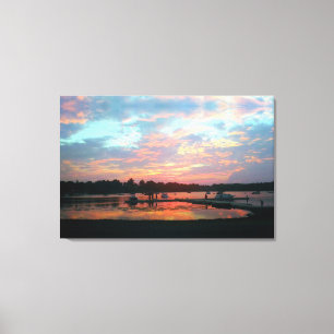 Toile Coucher de soleil à l'anse