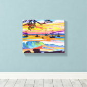 Toile Coucher de soleil à Mala (Insitu (Plancher de Bois))