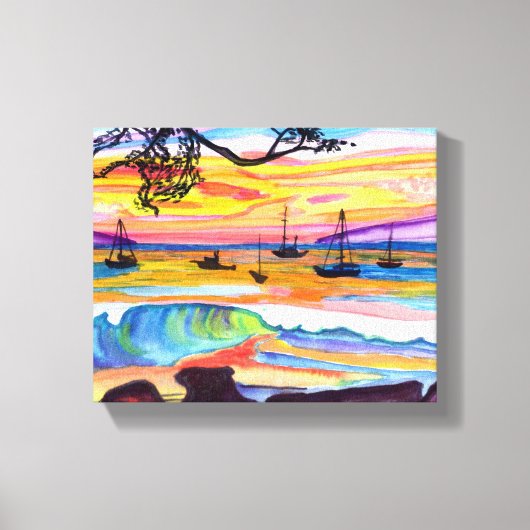 Toile Coucher de soleil à Mala (Recto)
