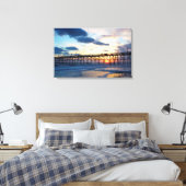 Toile Coucher de soleil à Oak Island, North Carolina Pie (Insitu(Chambre))